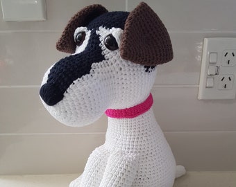 Hand Crocheted Jilly the Jack Russell