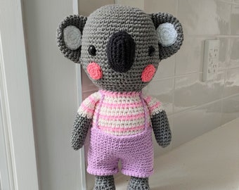Hand Crocheted Kennedy the Koala Stuffed Animal | Koala Nursery | Baby Toy | Baby Gift | Personalized Koala Toy | Custom Plush