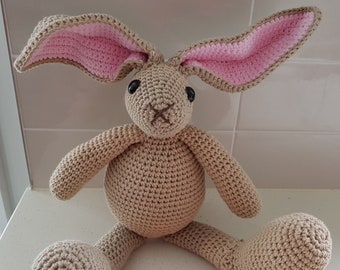 Hand Crocheted Roger Rabbit | Small Pets | Bunny Soft Toy | Personalized Baby Gifts | Guinea Pigs | Rats & Other Critters