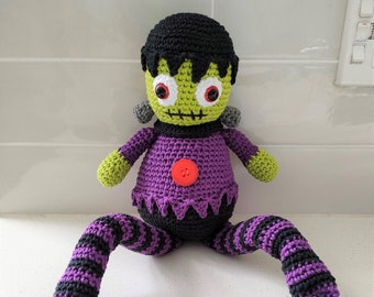 Hand Crocheted Frankenstein Halloween Decor