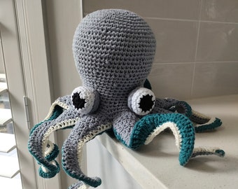 Hand Crocheted Oliver the Octopus Toy | Octopus Stuffed | Stuffed Animals | Baby Shower Gift |Fidget Toy