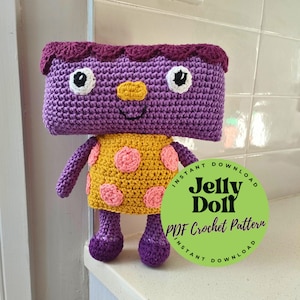 PDF CROCHET PATTERN - Jelly Doll Crochet Pattern, Noodle & Pals, Simple Songs