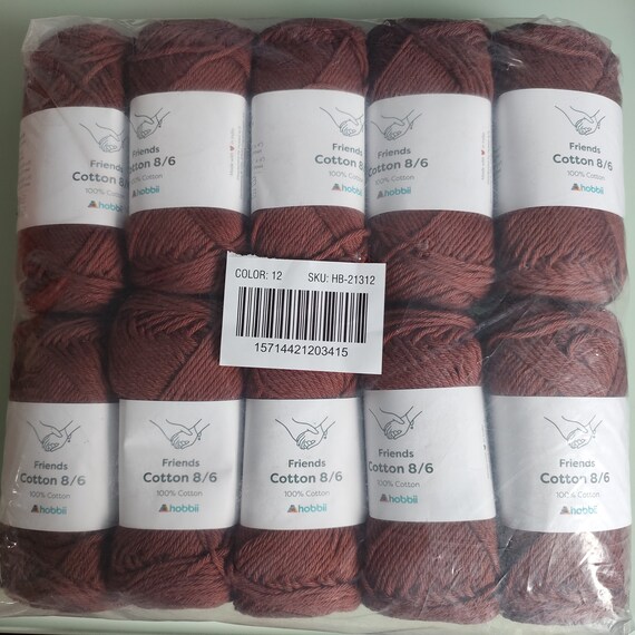 Hobbii - Friends Cotton 8/6 - 100% Cotton - 10 Pack