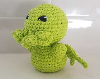 Hand Crocheted Cthulhu | Baby Cthulhu Plushie | Cthulhu Plush | Made To Order | Cthulhu Doll | Cthulhu Amigurumi
