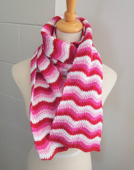 Hand Crocheted Chevron Scarf