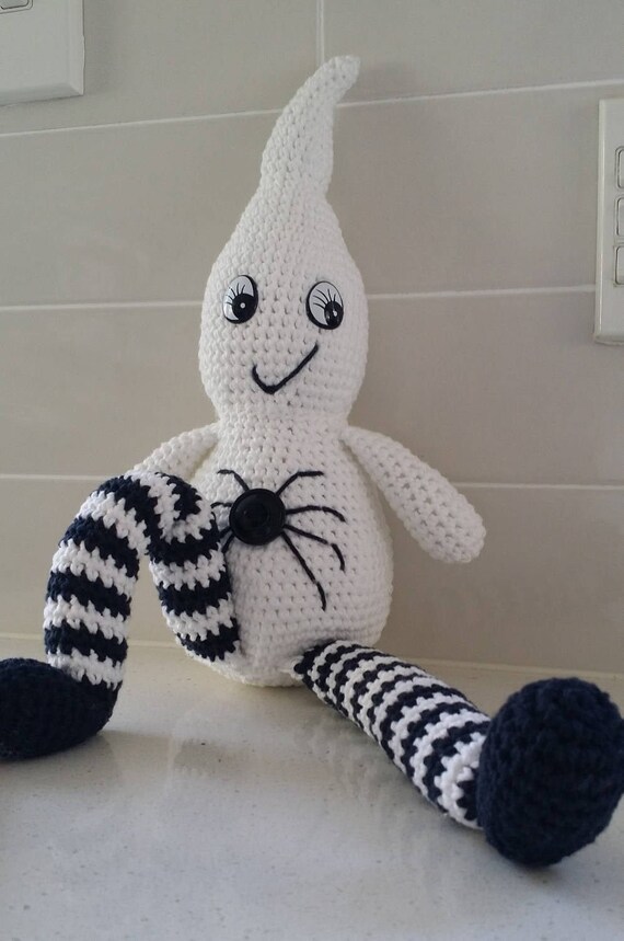 Hand Crocheted Casper the Friendly Halloween Ghost