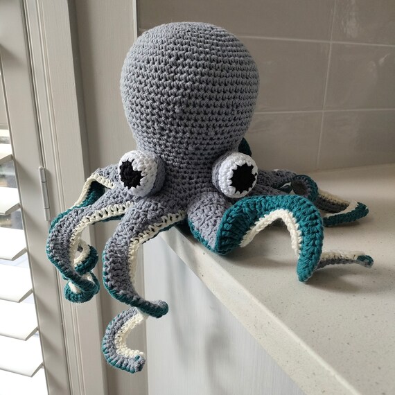 Hand Crocheted Oliver the Octopus Toy | Octopus Stuffed | Stuffed Animals | Baby Shower Gift |Fidget Toy