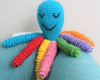Hand Crocheted Sleeping Octopus Nicu Octopus | Preemie Octopus Stuffed Baby Toy |Preemie Twins | Gift For Preemie