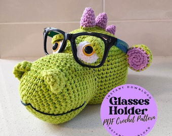 DRAGON GLASSES Holder - PDF Crochet Pattern, Digital Download