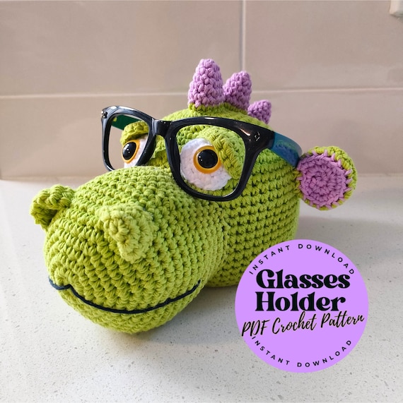 DRAGON GLASSES Holder - PDF Crochet Pattern, Digital Download