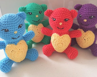Hand Crocheted Care Bear