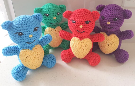 Hand Crocheted Care Bear