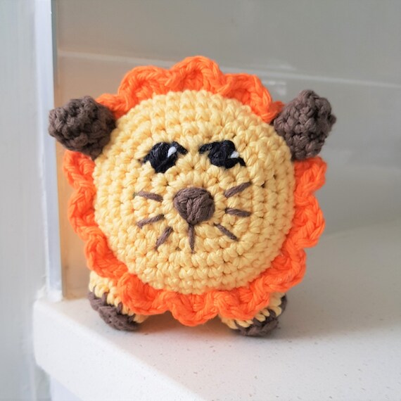 Hand Crocheted Leo The Lion Baby Gift | Newborn Gift | Crochet Toy | Sensory Toy | Crochet Animals | Personalized Stuffed Lion