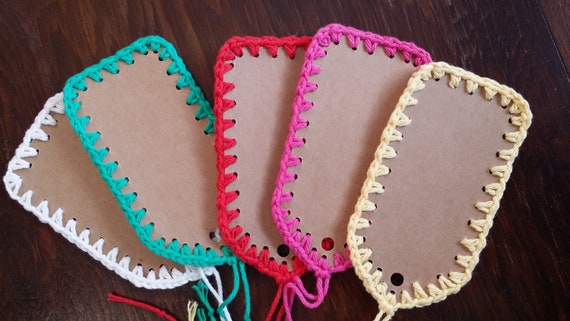 Hand Crocheted Set of Gift Tags