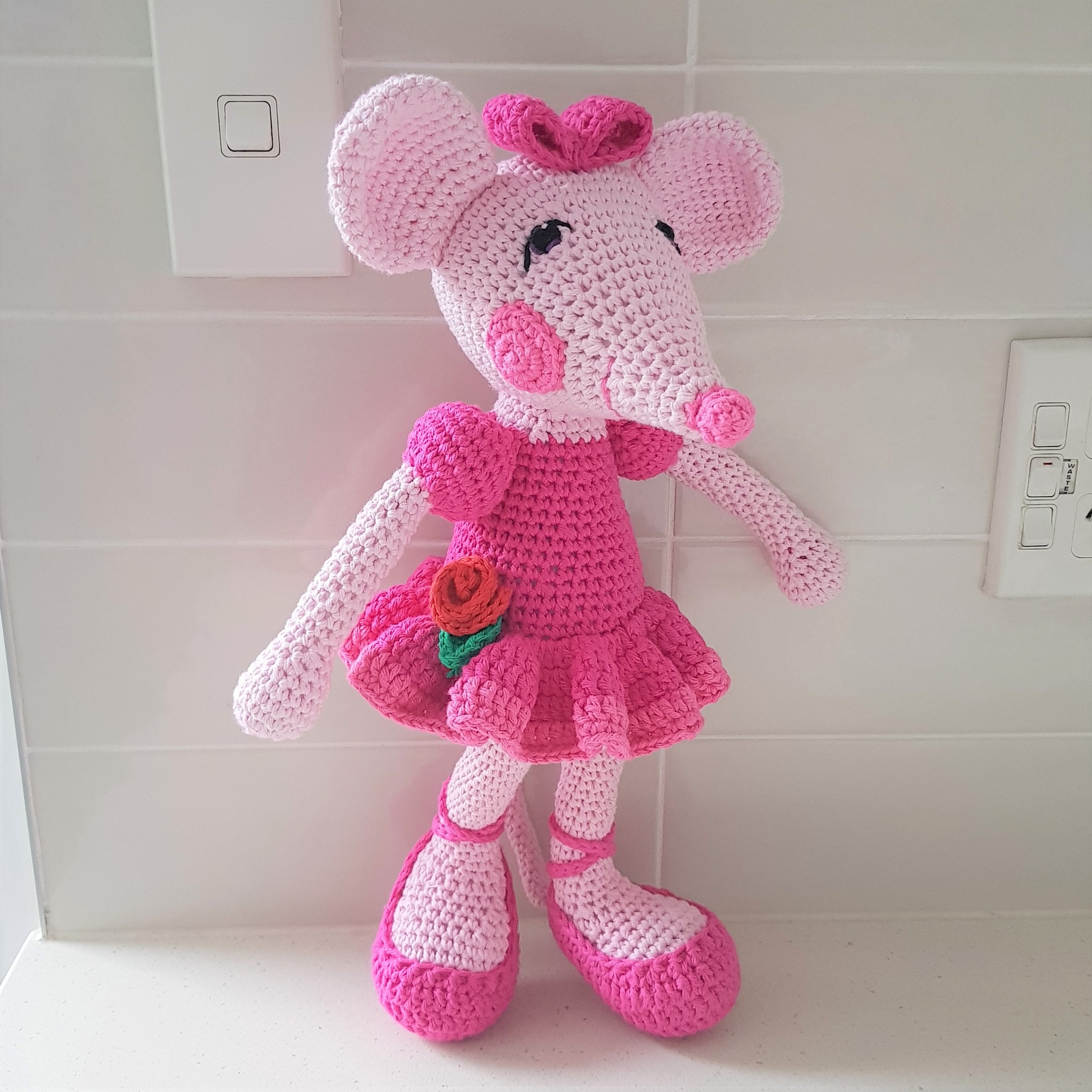 Hand Crocheted Angelina Ballerina