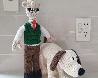 Hand Crocheted Wallace and Gromit 90S Kids | Great Gift | Gift For Him | Gift For Christmas | Gift For Family