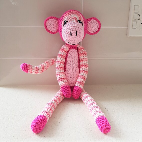 Hand Crocheted Max the Monkey | Birthday Gift | Monkey Lover Gift | Cute Monkey | Jungle Animals