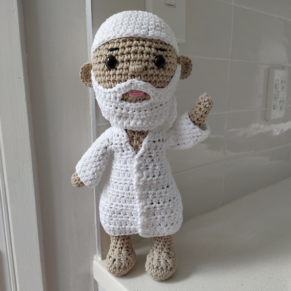 Hand Crocheted Shirdi Sai Baba Doll: 100% Cotton Figurine