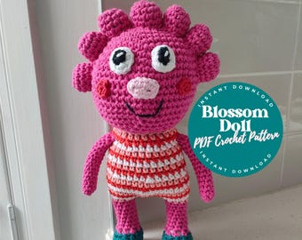 PDF CROCHET PATTERN - Blossom Doll Crochet Pattern, Noodle & Pals, Simple Songs