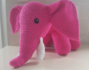 Hand Crocheted Eddy the Elephant Baby Shower Gift | Animal Family | Elephant Plushy Toy