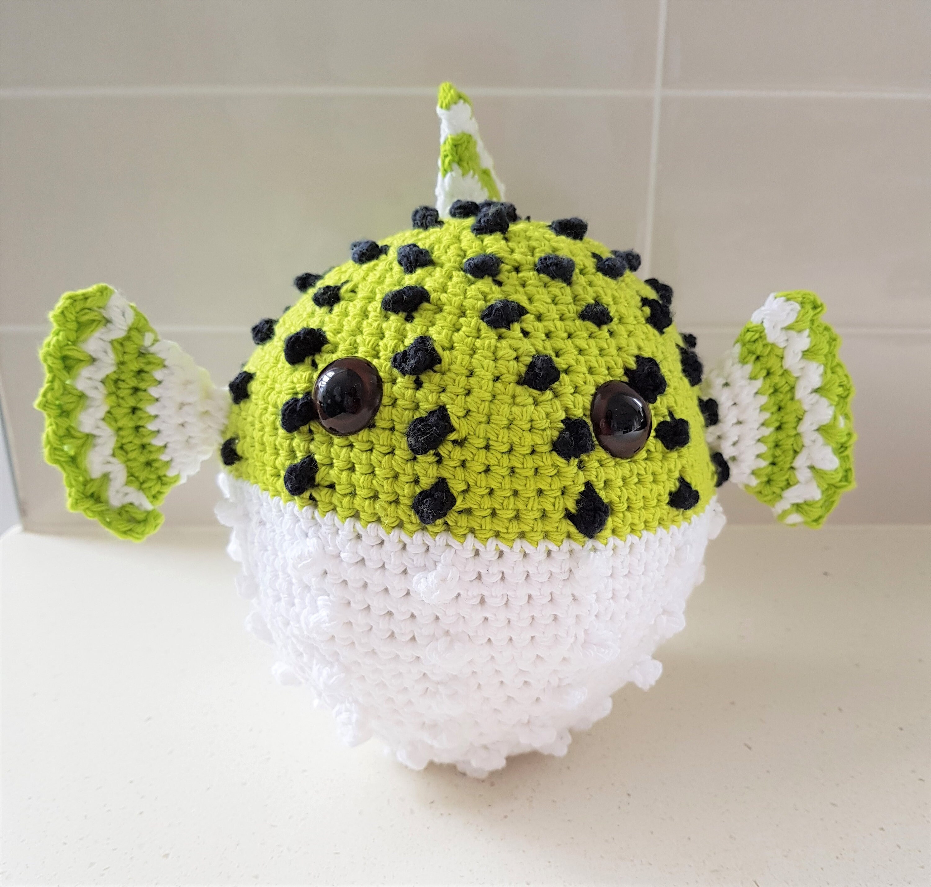 Hand Crocheted Penny the Pufferfish