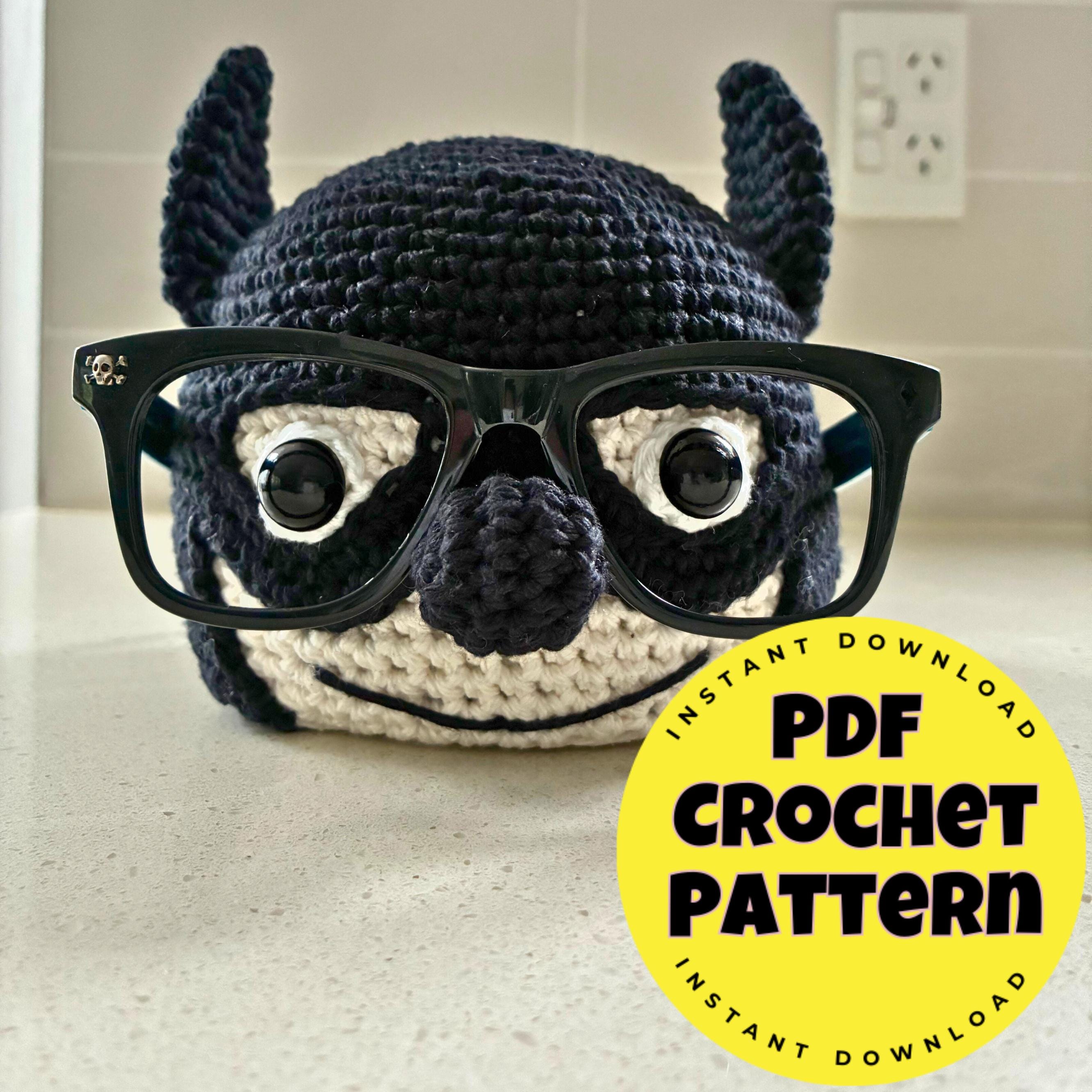 39 Bat Crochet Patterns for Halloween Decor, Gifts, and Spooky-Cute Amigurumi 9 Bat Hero Crochet Glasses Holder Pattern: Superhero Gift