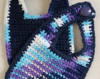 Hand Crocheted Set of Baby Bibs