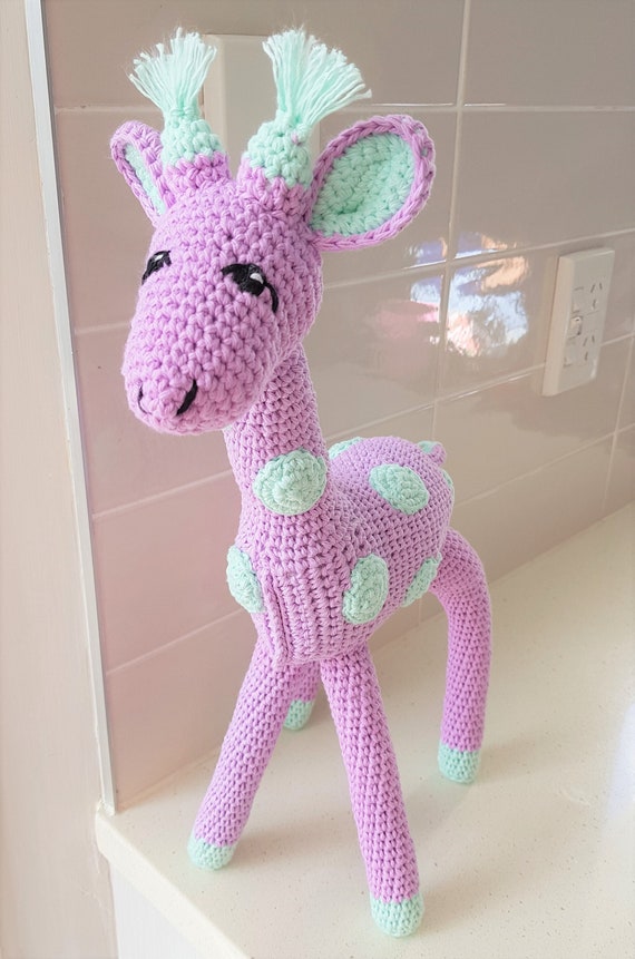 Hand Crocheted Jerry the Giraffe Stuffed Animal | Soft Animal Toy | Safari Nursery Decor | Nursery Giraffe | Safari Plush