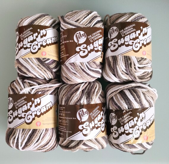 Lily Sugar'N'Cream Yarn - Chocolate Ombre 6 pack