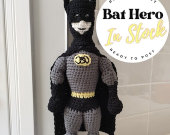 Hand Crocheted Bat Hero - 1 in stock