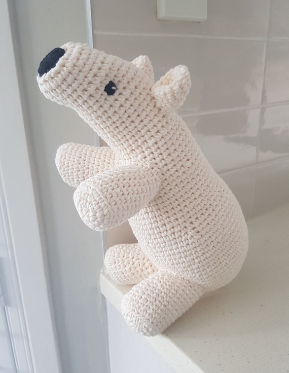 Hand Crocheted Polly the Polar Bear | Handmade Toy | Stuffed Animal | Polar Bear Plush | Bear Toy | Christmas Gift