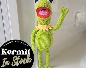 Hand Crocheted Kermit the Frog - 1 in stock | Animal Lover Gift
