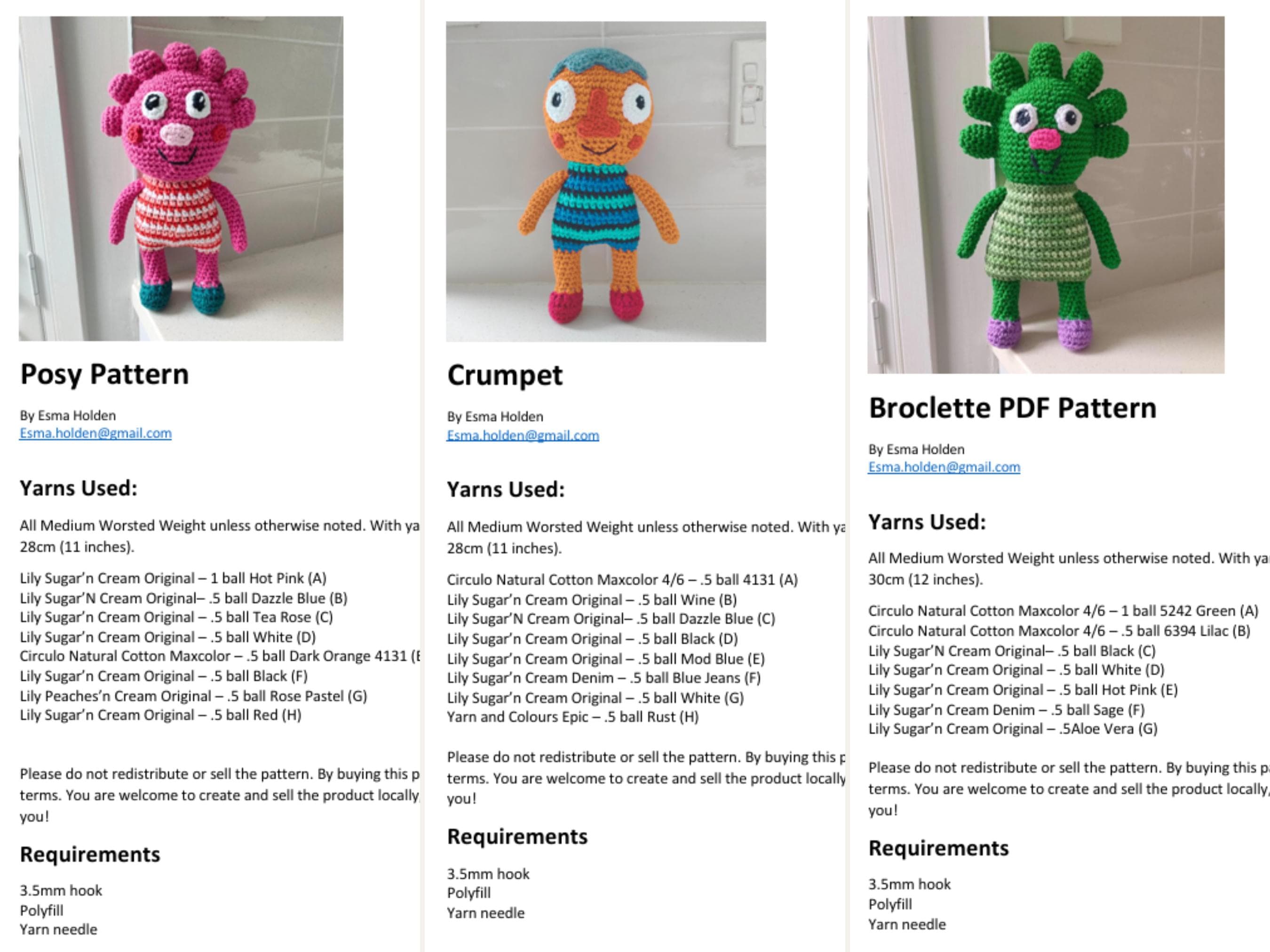 Ultimate Crochet Cuddly Friends 6-pattern PDF Bundle (instant