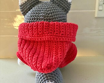 手編みコットン製赤ずきんオオカミぬいぐるみ - Etsy 日本