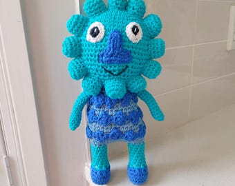 Hand Crocheted Pompom Doll from Noodle & Pals - 1 in Stock