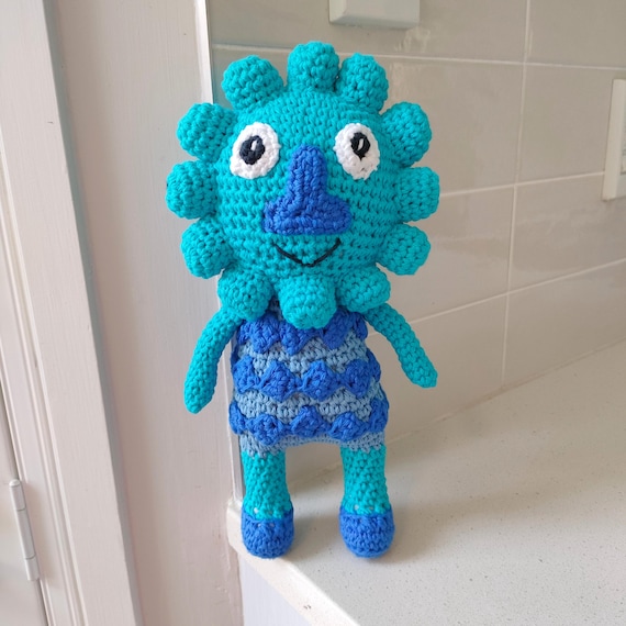 Hand Crocheted Pompom Doll from Noodle & Pals - 1 in Stock