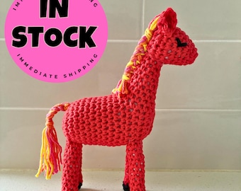 Hand Crocheted Fire Horse