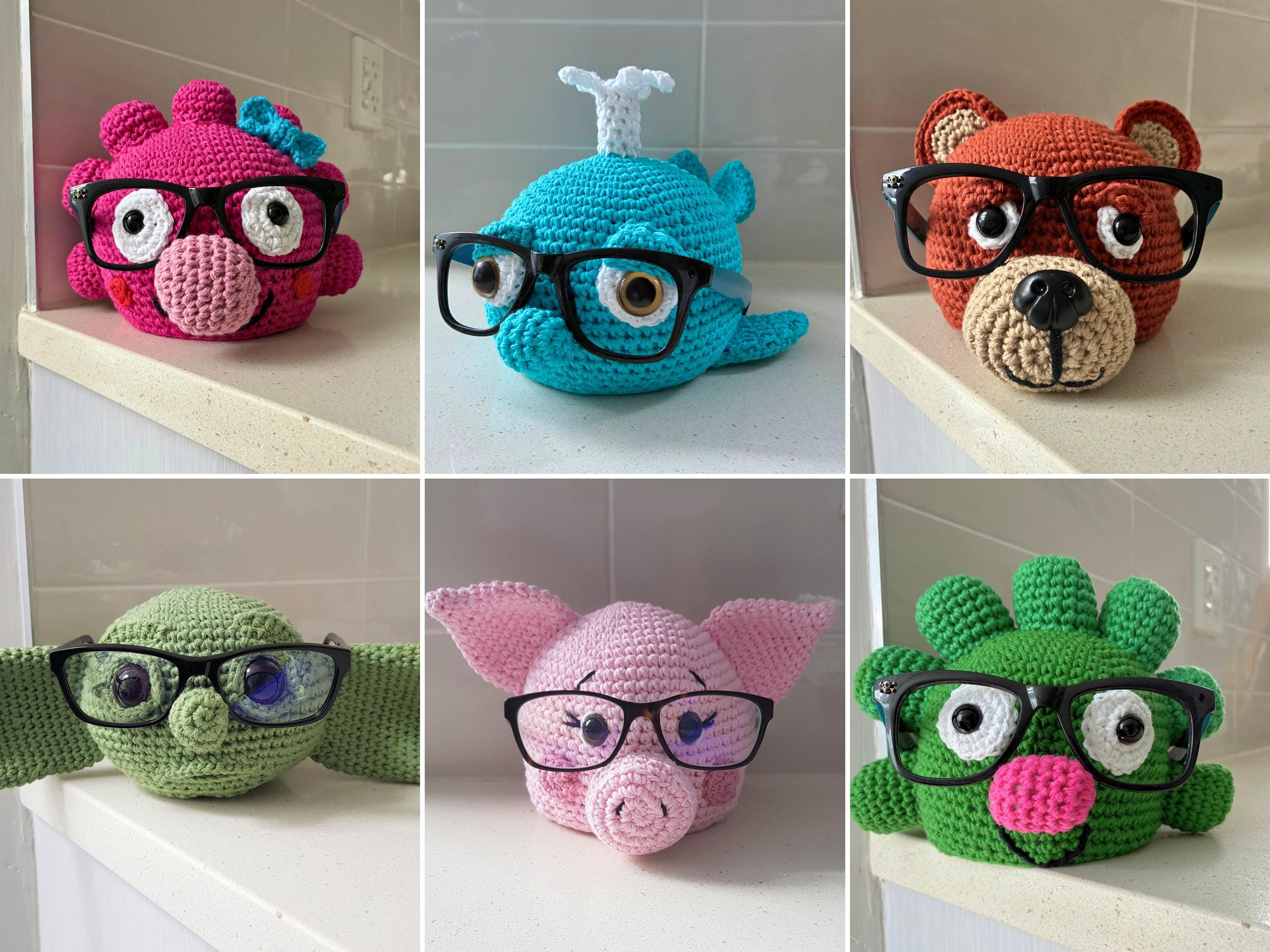 ୨୧ハッピー୨୧　ピアニカケース Hand Crocheted Glasses Holder, Bookend Doorstop - Etsy