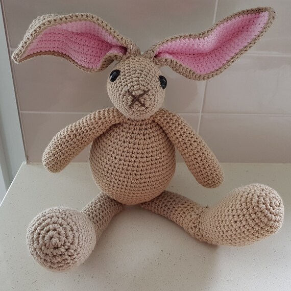 Hand Crocheted Roger Rabbit | Small Pets | Bunny Soft Toy | Personalized Baby Gifts | Guinea Pigs | Rats & Other Critters