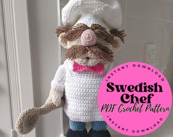SWEDISH CHEF Muppet Show - PDF Crochet Pattern