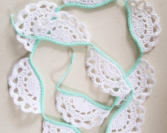 Hand Crocheted Doily Bunting
