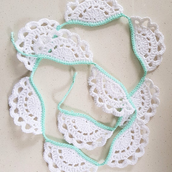 Hand Crocheted Doily Bunting