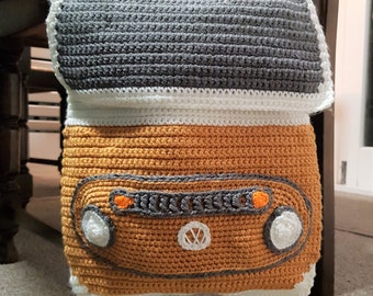 Hand Crocheted Kombi Van Bag
