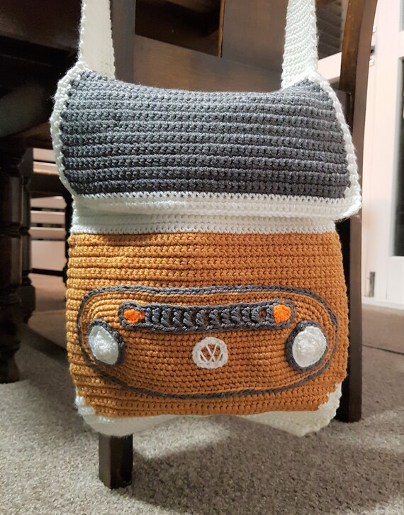 Hand Crocheted Kombi Van Bag