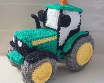Hand Crocheted Toot the Tractor | Kids Room | Farm Theme Gift