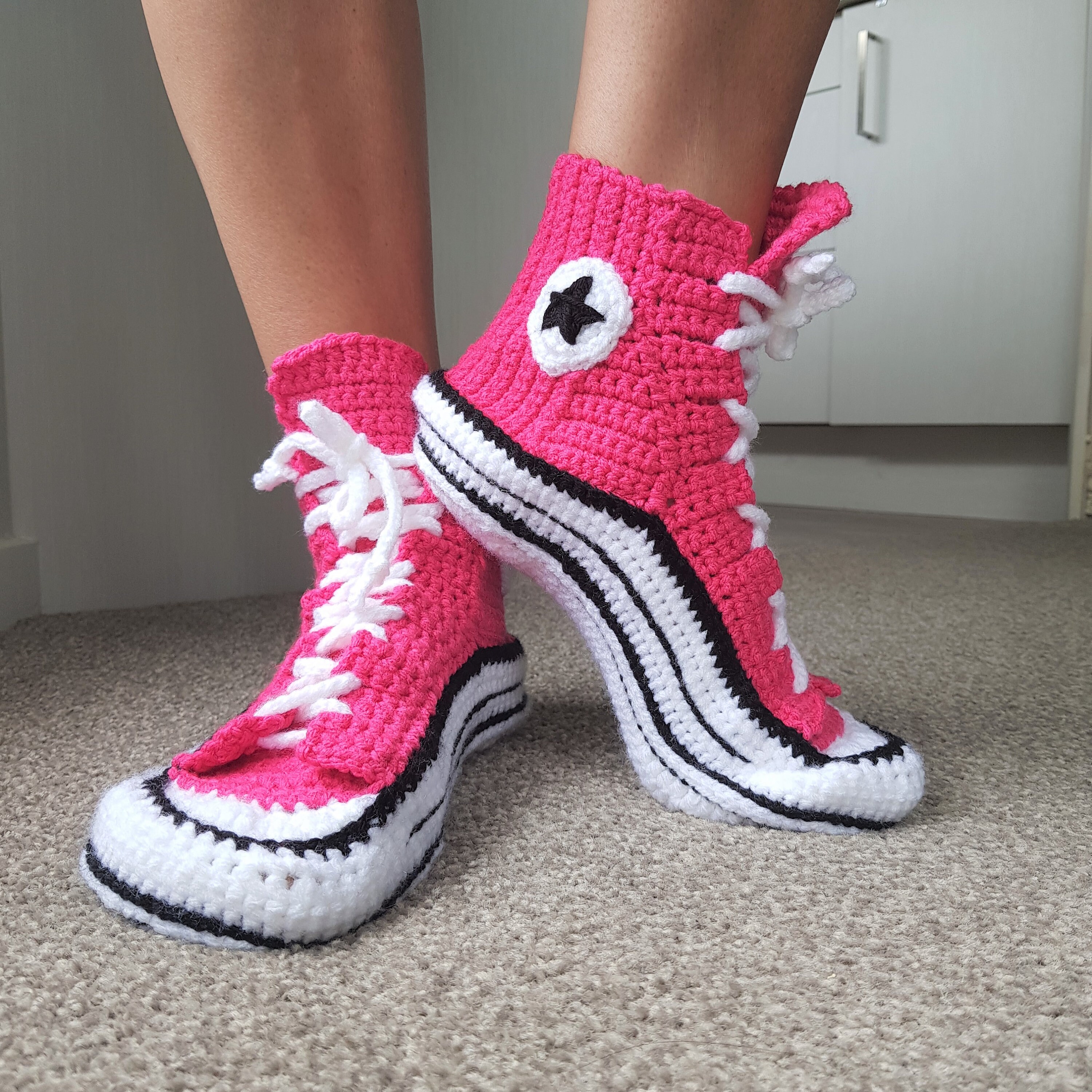 Crochet sneaker slippers discount