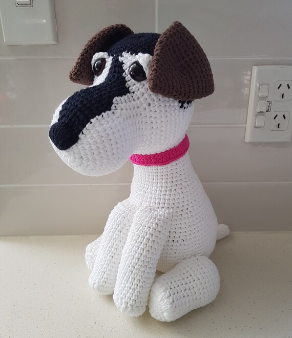 Hand Crocheted Jilly the Jack Russell