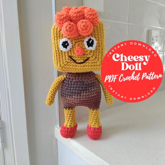 Cheesy Doll Crochet Pattern: Noodle & Pals Inspired (PDF Pattern)