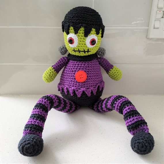 Hand Crocheted Frankenstein Halloween Decor