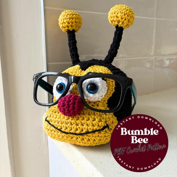 Bumble Bee Glasses Holder – PDF Crochet Pattern